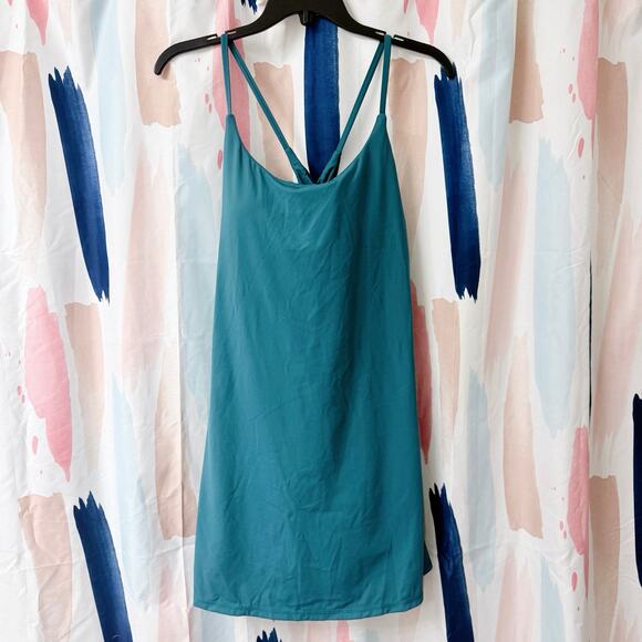 Halara SoftlyZero Plush Backless Active Dress-Easy Peezy Edition Quetzal Green - Picture 7 of 16